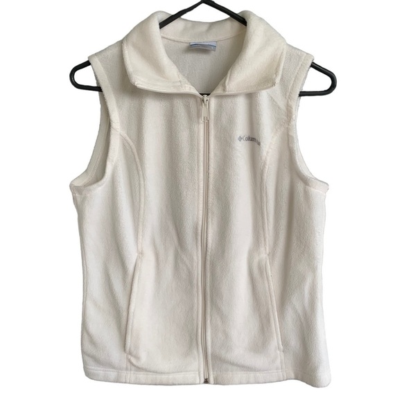 Columbia Womens White Benton Springs Fleece Vest Size Small - Picture 1 of 6